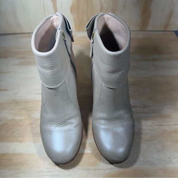 Kate Spade Lanise Taupe Bow Ankle Boots Women’s Size 7.5 - Picture 2 of 8